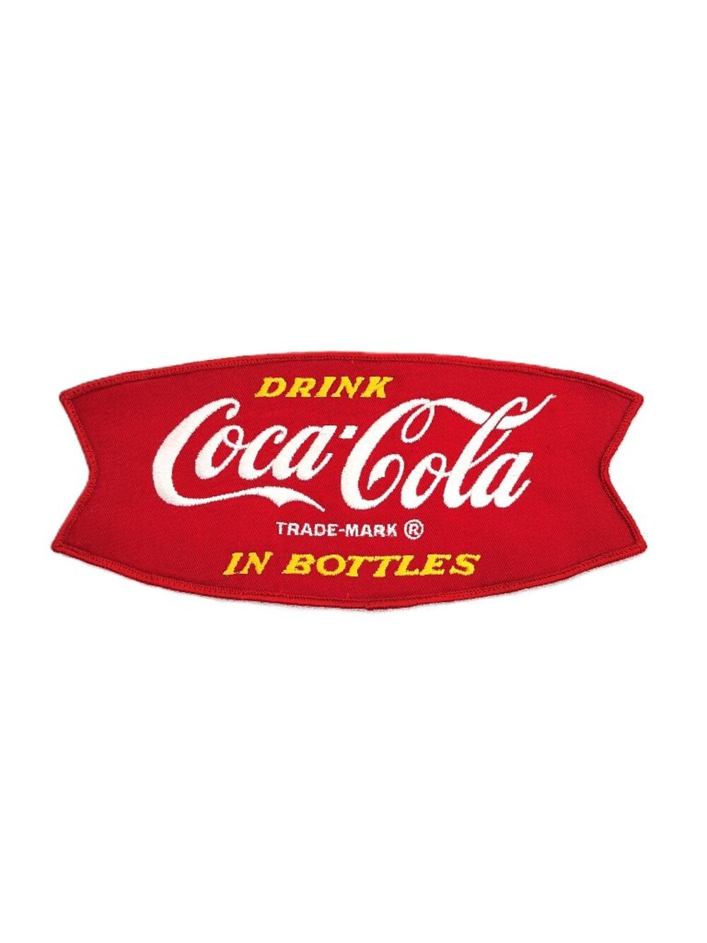Vtg 1960s Coca Cola Fishtail Jacket Back Patch Drink In Bottles Large 9"